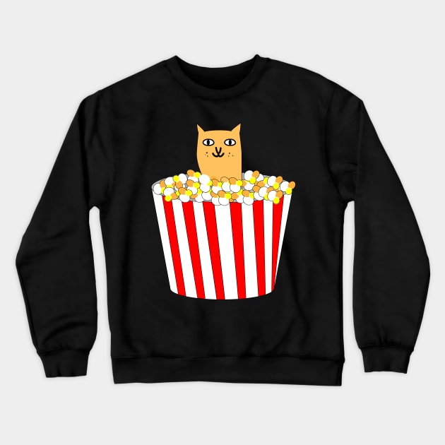 Popcorn eating Popcorn Crewneck Sweatshirt by Brobocop